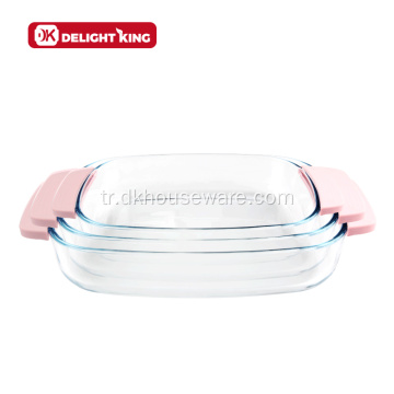 Saplı Ev Eşyaları Fırın Güvenli Cam Bakeware